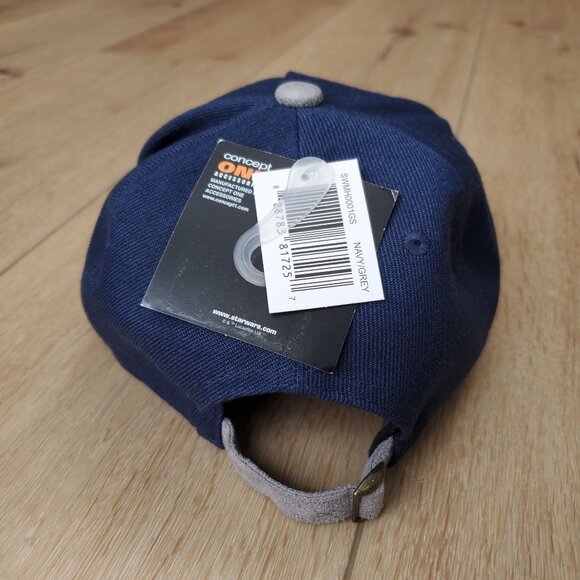 R2D2 Star Wars Concept One Hat Cap Navy & Gray Japan Embroidered Gold NEW NWT - Picture 3 of 13